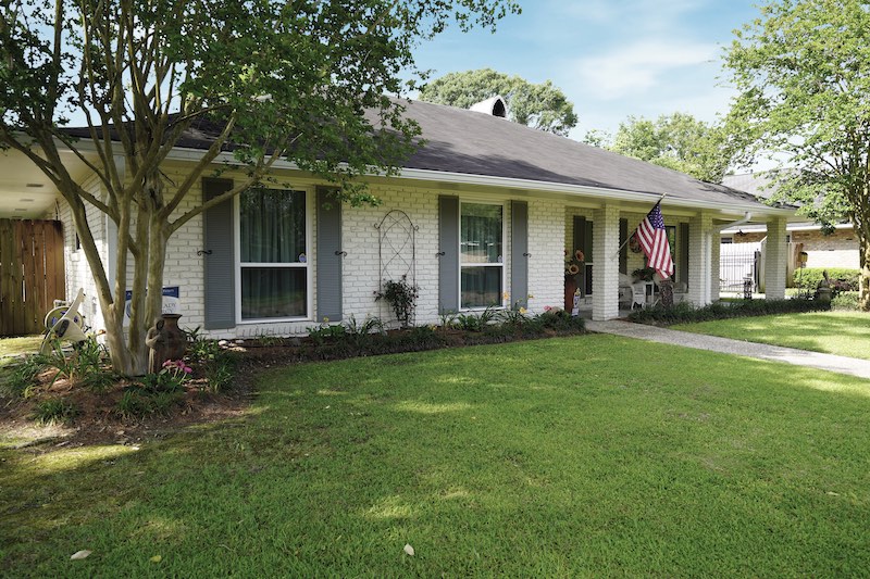 White Brick House with New Windows