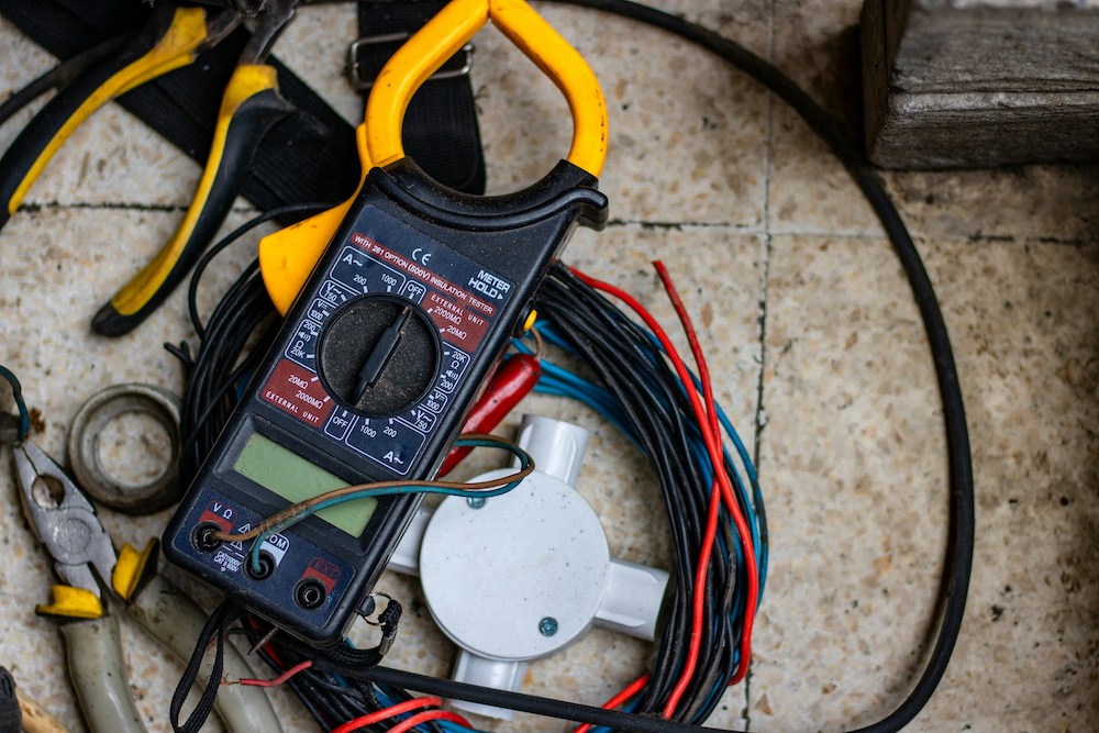 electrical wires and tools