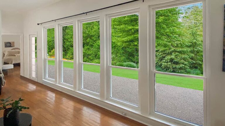 Wall full of interior windows